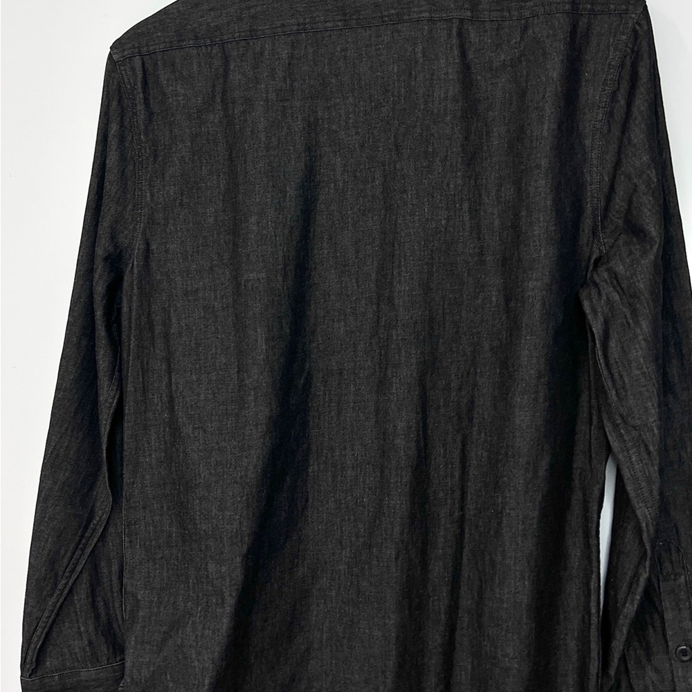 NWT Express Men’s Button Down Shirt.  Charcoal Long Sleeve Shirt. Size xsmall - Picture 2 of 4